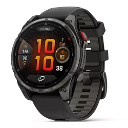 Умные часы Garmin Fenix 8 Pro 51mm Amoled титановый (чёрный ремешок)