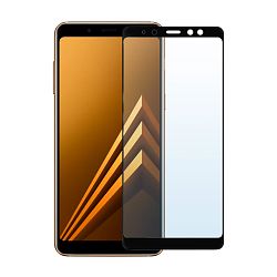 Защитное стекло 3D Classic для Samsung Galaxy A8 Plus, черная рамка