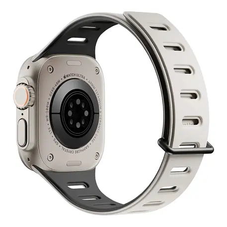 Ремешок Native Union Active Band для Apple Watch 38 / 40 / 41 / 42mm силикон чёрный, серый - 2