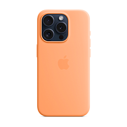 Клип-кейс (накладка) Apple Silicone Case MagSafe для Apple iPhone 15 Pro силикон, Orange Sorbet