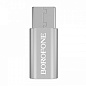 Адаптер-переходник Borofone BV5 (Micro USB to Lightning), серебристый