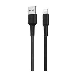 Дата-кабель Borofone BX30 Lightning 1 м, чёрный