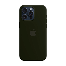 Клип-кейс (накладка) Silicone Case для Apple iPhone 15 Pro силикон, тёмно-оливковый