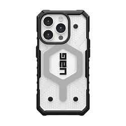 Клип-кейс (накладка) UAG Pathfinder Magsafe для Apple iPhone 15 Pro поликарбонат, прозрачный (Ice)