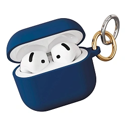Кобура VLP Charm Case для Apple AirPods 4 силикон, тёмно-синий