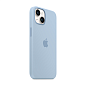 Клип-кейс (накладка) Silicone Case MagSafe для Apple iPhone 14 силикон, голубой - 3