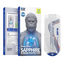 Защитное стекло BlueO Sapphire 2.5D для Apple iPhone Air, черная рамка