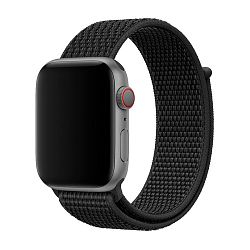 Спортивный браслет для Apple Watch 38 / 40 / 41 / 42mm нейлон чёрный