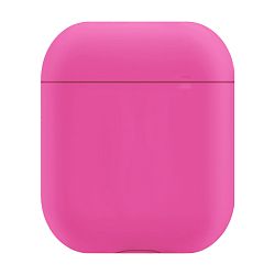 Кобура для Apple AirPods 2018 / 2019 силикон, ярко-розовый