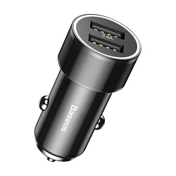 Автомобильное зарядное устройство + кабель Type-C Baseus Small Screw 18 Вт, чёрный
