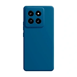 Клип-кейс (накладка) Silicone cover закрытый для Xiaomi 14T Pro силикон, тёмно-синий