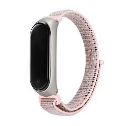 Спортивный браслет для Mi Band 3 / 4 текстиль розовый