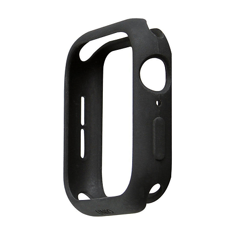Чехол-бампер UNIQ Lino для Apple Watch 44mm силикон, чёрный - 3