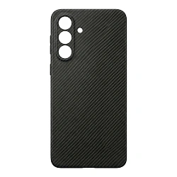 Клип-кейс (накладка) Borasco Art Case для Samsung Galaxy A57 полиуретан, поликарбонат, "чёрный карбон"