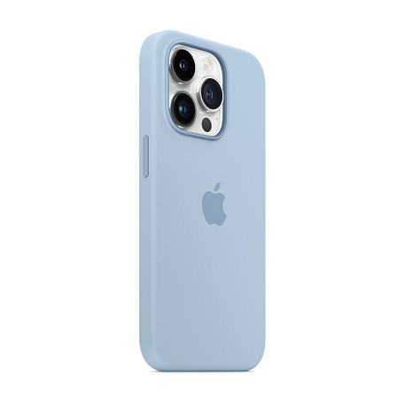 Клип-кейс (накладка) Silicone Case MagSafe для Apple iPhone 14 Pro силикон, голубой - 3
