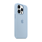 Клип-кейс (накладка) Silicone Case MagSafe для Apple iPhone 14 Pro силикон, голубой - 3