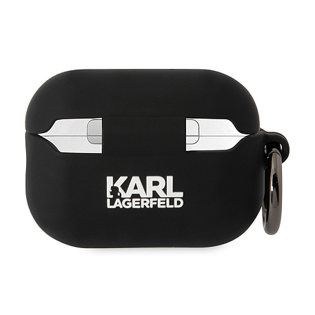 Кобура CG Mobile Lagerfeld Silicone Case With Ring для Apple AirPods Pro 2 силикон, "NFT 3D Choupette" чёрный - 2