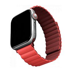 Магнитный браслет UNIQ Revix для Apple Watch 38 / 40 / 41 / 42mm силикон красно-бордовый