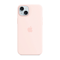 Клип-кейс (накладка) Apple Silicone Case MagSafe для Apple iPhone 15 Plus силикон, Light Pink