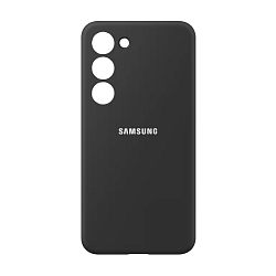 Клип-кейс (накладка) Silicone cover закрытый для Samsung Galaxy S24 силикон, чёрный