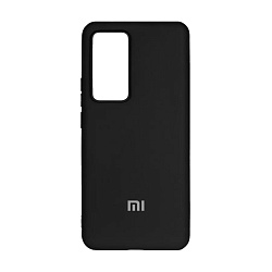 Клип-кейс (накладка) Silicone cover закрытый для Xiaomi 12 Pro силикон, чёрный