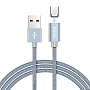 Дата-кабель Hoco U40A Magnetic Micro 1 м, серый - 1