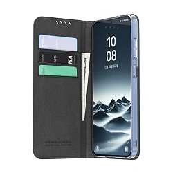 Чехол-книжка Araree Mustang Diary для Samsung Galaxy S25 искусственная кожа, чёрный