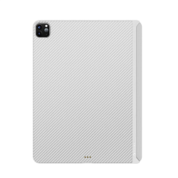 Клип-кейс (накладка) Pitaka MagEZ Case 2 для Apple iPad Pro 11" (2020 /  2021 / 2022) кевлар (арамид), бело-серый (полоска)