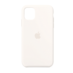 Клип-кейс (накладка) Apple Silicone Case закрытый для Apple iPhone 11 силикон, белый