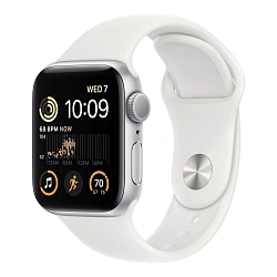 Умные часы Apple Watch SE (2022) 40mm GPS (Уценка) Silver Aluminum Case White Sport Band M/L