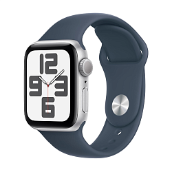 Умные часы Apple Watch SE (2023) 40mm GPS Silver Aluminum Case Storm Blue Sport Band