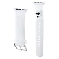 Ремешок CG Mobile Karl Lagerfeld 3D Rubber NFT Choupette Head для Apple Watch 38 / 40 / 41 / 42mm силикон белый