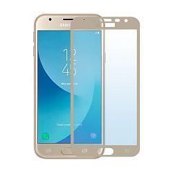 Защитное стекло 3D Classic для Samsung Galaxy J3 2017, золотая рамка