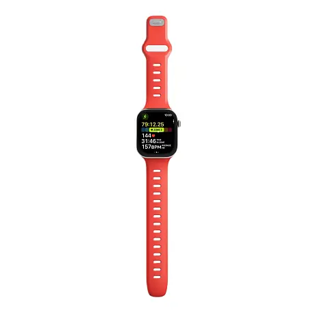 Спортивный ремешок Nomad Tempo Band для Apple Watch 44 / 45 / 46 / 49mm фторэластомер красный - 3