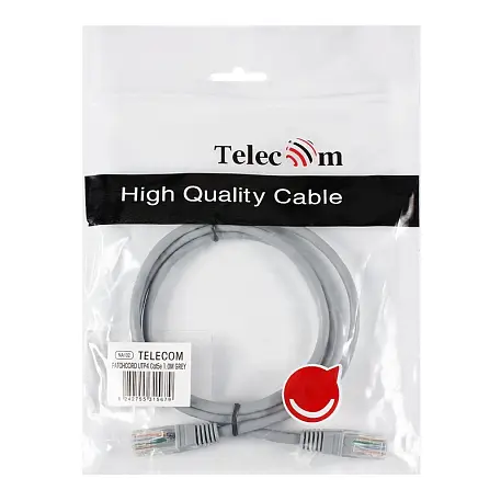 Патч-корд Telecom 5e RJ45 - RJ45 1 м, серый - 4