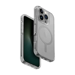 Клип-кейс (накладка) UNIQ Combat MagSafe для Apple iPhone 16 Pro полиуретан, "серый камень"
