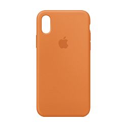 Клип-кейс (накладка) Apple Silicone Case закрытый для Apple iPhone X / Xs силикон, оранжевый