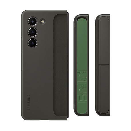 Клип-кейс (накладка) Samsung Standing Case with Strap для Samsung Galaxy Z Fold 5 силикон, полиуретан, графитовый - 3