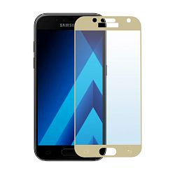 Защитное стекло 3D Classic для Samsung Galaxy A3 2017, золотая рамка