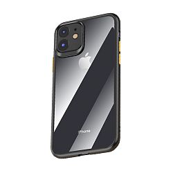 Клип-кейс (накладка) Rock Guard Pro Protection для Apple iPhone 11 пластик, прозрачный с чёрной рамкой