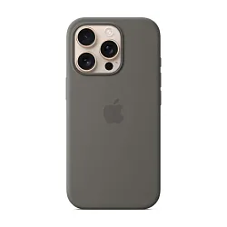 Клип-кейс (накладка) Apple Silicone Case MagSafe для Apple iPhone 16 Pro силикон, Stone Gray