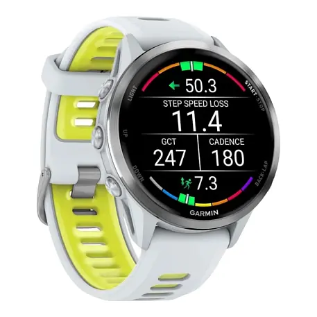 Умные часы Garmin Forerunner 970 титановый (бело-жёлтый ремешок) - 3