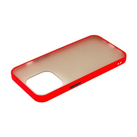 Клип-кейс (накладка) Shell для Apple iPhone 13 Pro пластик, затемнённый с красной рамкой - 4