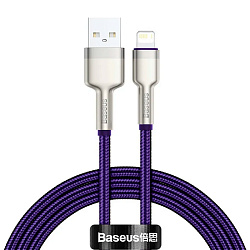 Дата-кабель Baseus Cafule Series Metal Lightning 1 м, фиолетовый