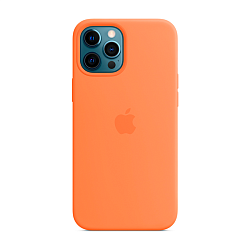 Клип-кейс (накладка) Silicone Case для Apple iPhone 12 Pro Max силикон, оранжевый