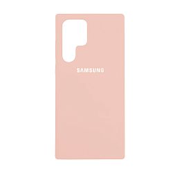 Клип-кейс (накладка) Silicone cover закрытый для Samsung Galaxy S22 Ultra силикон, пудровый