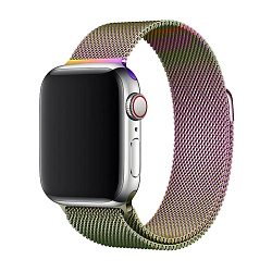 Миланский сетчатый браслет для Apple Watch 44 / 45 / 46 / 49mm сталь градиент