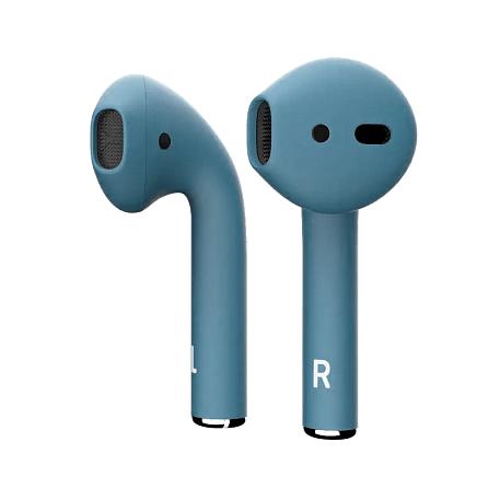 Беспроводные наушники Apple AirPods 2 с зарядным футляром серо-голубой матовый - 2