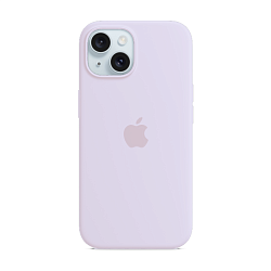 Клип-кейс (накладка) Silicone Case MagSafe для Apple iPhone 15 силикон, бледно-розовый