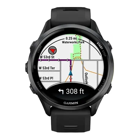 Умные часы Garmin Forerunner 970 "серый карбон" (чёрный ремешок) - 2